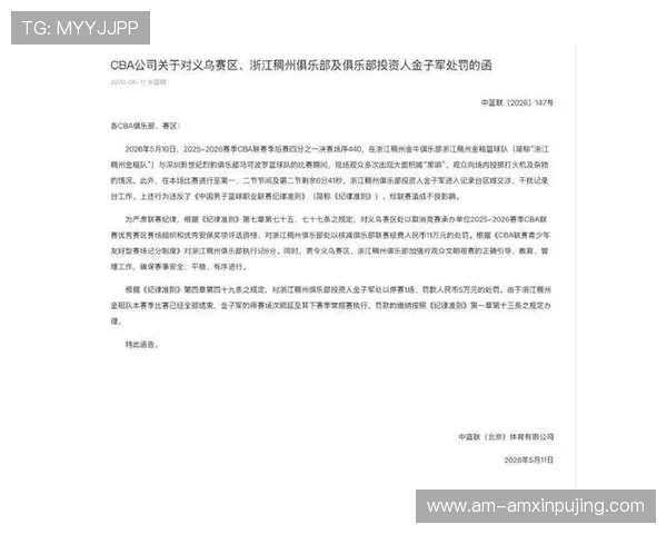 CBA公司处罚义乌赛区和浙江稠州俱乐部